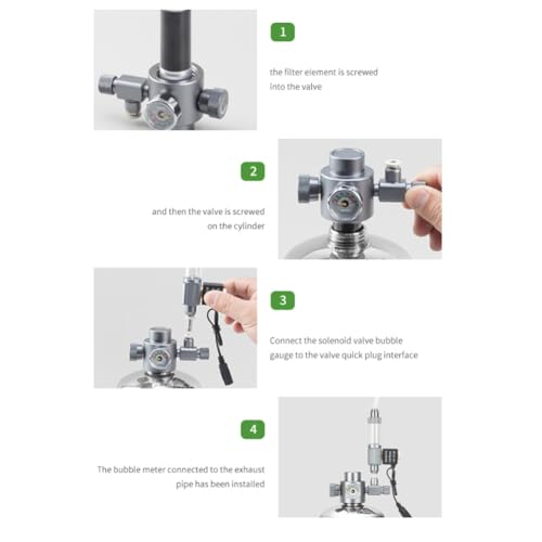 Kit générateur de CO2 aquarium avec électrovanne et compte-bulles - 5