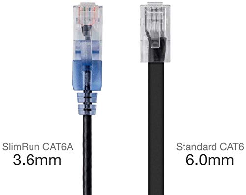 image for Monoprice Cat6A Ethernet Patch Cable - 3 Feet - Black | Network Intern