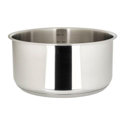 Sitram 715014 Casseruola in acciaio inox rimovibile gamma SITRAMOVIBLE ARPEGE Ø 20 cm H 10 cm – con marcatura litri – tutti i piani cottura inclusa induzione – venduto senza manico