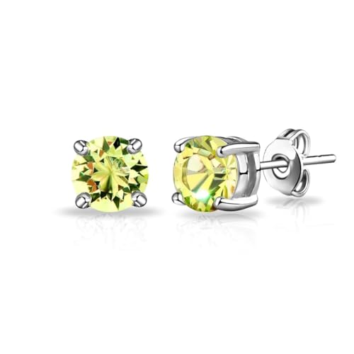 Philip Jones November (Topaz) Birthstone Earrings Created with Zircondia® Crystals - Image 3