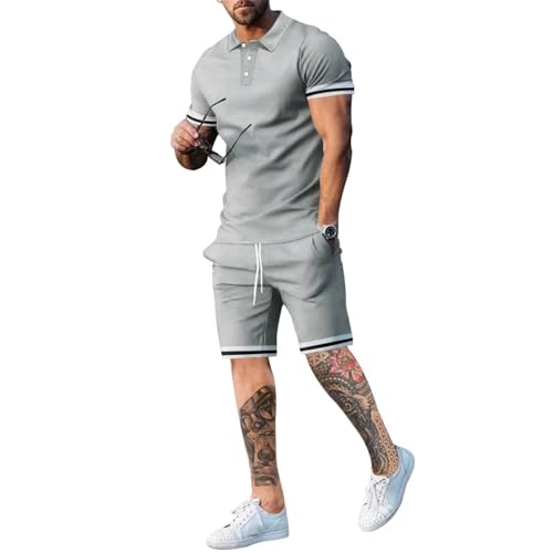 Survêtement homme mode décontractée ensemble t-shirt et short de fitness