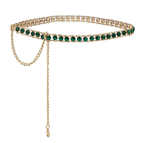 ILuvatar glass diamond chain belt metal metal belt women's western style belt women's belt bling bling F009