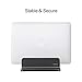 immagine 4MOSISO Supporto Verticale per Laptop, Supporto da Tavolo in Lega di Alluminio Salvaspazio Compatibile on iPad PRO/MacBook Air/MacBook PRO/Surface PRO e Altri Laptop Notebook,Nero