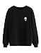 SweatyRocks Womens Casual Long Sleeve Pullover Sweatshirt Alien Patch Shirt Tops