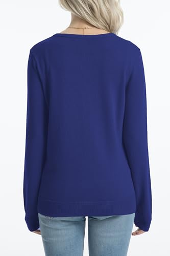 Image of QUALFORT Women's 100% Cotton Lightweight Cardigans Long Sleeve Knitted Button Down Sweater
