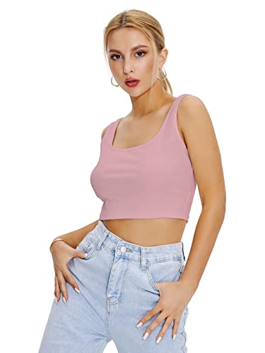 Image of Shasmi Women's & Girls' Solid Sweet Heart Neck Slim Fit Simplicity Tops (TOP 50)