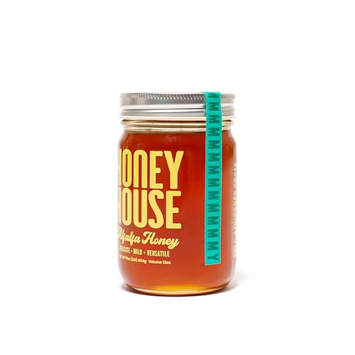 Miel Cruda y Sin Filtrar de Alfalfa en Frasco de Vidrio 12oz miniatura 3