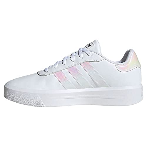 adidas Damen Court Platform Sneaker, FTWR White/FTWR White/core Black, 41 1/3 EU