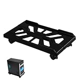 Conception télescopique : le support d'ordinateur de bureau réglable peut s'adapter à différentes tailles de boîtier d'ordinateur, ce qui le rend polyvalent pour diverses configurations, support d'ordinateur avec roues, support de tour d'ordinateur