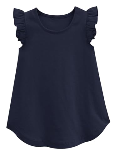 Image of A.T.U.N. (All Things UBER Nice) Girl's Polyester Regular Fit Solid Round Neck Knee Length Regular Top