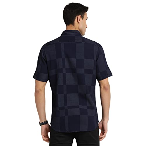 Image of Indian Terrain Men's Checkered Slim Fit Shirt