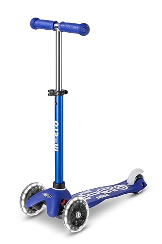 Image of Micro Kickboard | Mini LED Kids Scooter for Ages 2-5 | Children up to 110 lbs | 3 Wheel Lean-to-Steer Design | Adjustable T Bar | Smooth Ride, Motion Activated PU LED Wheels | Swiss Design