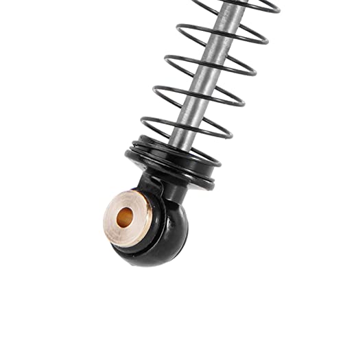 INJORA 51mm Stoßdämpfer-Doppellauf Dämpfer mit Langem Federweg für Axial AX24 SCX24 Upgrade 1/24 RC Crawler, Schwarzes Gold