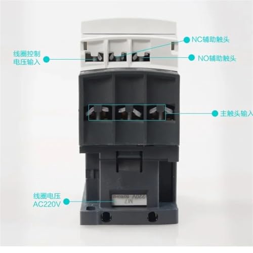 Contacteur tripolaire LC1D09A 48V AC noir pour circuit électrique triphasé - 7