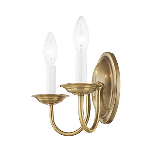 Image of Livex Lighting 4152-91 2-Light Wall Sconce, Brushed Nickel