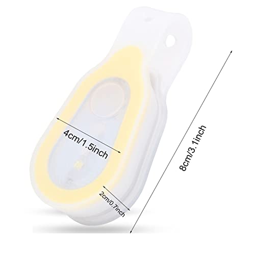 plplaaoo Clip on Flashlight,Running Light,Hands Free Clip on Torch,Silicone Night Cycling Safety Warning LED Flash Light Lamp for Camping Dog Walking Running Emergency Activities (Yellow) - Image 3