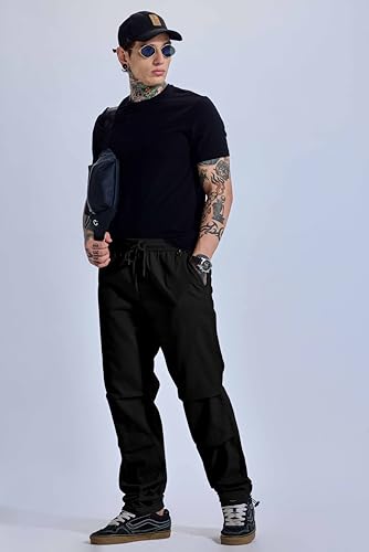 Image of FTX Men Solid Cotton Regular Fit Multicolor Track Pant