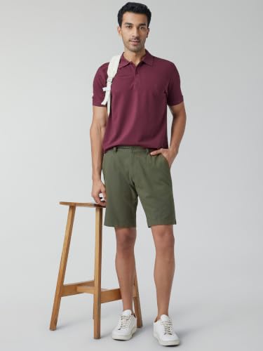 Image of XYXX Men's Element Chino Shorts | Solid Straight Fit | 100% Cotton with Dual Pockets & Plus Sizes
