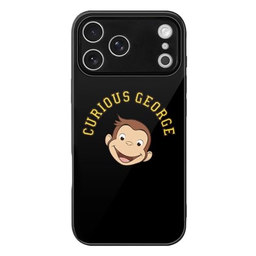 iPhone17ProMax用ケース 強化ガラス おさるのジョージ スマホケース あいふぉん17ProMax用カバー 耐久性 黄ばみ防止 アイフォン17ProMax用ケース おしゃれ 耐衝撃