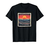 Sunset Over Rolling Hills Paysage Vintage Graphic T-Shirt