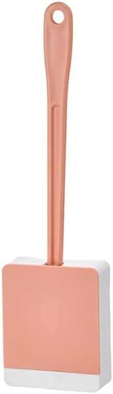 Toilet Brush Holder Toilet Brush Holder Household Wall-mounted Toilet Cleaning Brush Bathroom Silicone Toilet Bowl Brush 360° No Dead End Toilet Brushs with Cover Set Toilet Brush Holders(Pink)