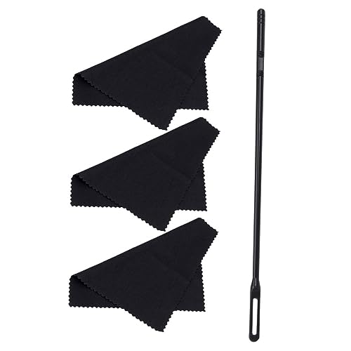 Garneck 1Set Flute Kit Rod Cloths Durable High Class Tool for Wind Instrument Maintenance Easy Dust Removal Lightweight Portable