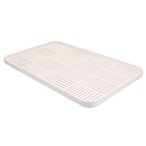 Cabilock Bandeja de té de Doble Capa Fruta drenar Largo en Niveles Cesta Bandeja de Taza de té Bandeja de Comida Bandeja de Drenaje de Mesa Bandeja de Goteo páginas