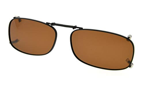 Eyekepper Metal Frame Rim Polarized Lens Clip On Sunglasses 2" x1 1/8"2