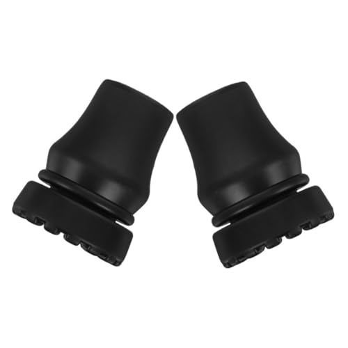 Beaupretty 1セット 松葉杖滑り止めマット ランプ街灯柱 ランプブラケット 重い電柱 固定リングを止める プラグテープ 拐杖パーツ 松葉杖の足のキャップ 松葉杖キャップ 塩ビ Black 2個