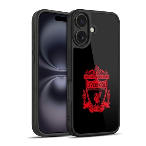 Coque iPhone 16 Liverpool FC Noir 2 Crête antichoc