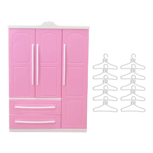 Armario para Muñecas con Percha de Tela, Adorno, Decoraciones, Regalos para Valentín, Muebles para Muñecas en Miniat, Style B
