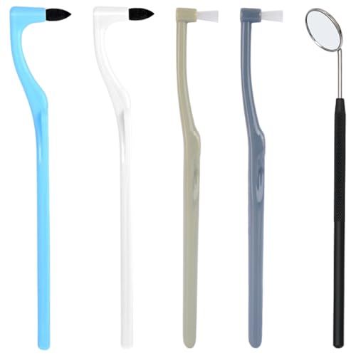 4PCS Éliminateur de Tartre +1PCS spéculum dentaire, Détachant Gomme Des Dents, Kit Detartrage Dentaire, Tartre Dentaire Nettoyage Portable Detartreur Dentaire,Outils de Soins