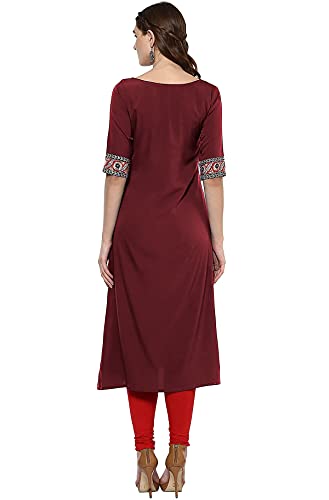 Image of ALC Creation Women's Crepe Printed A-Line Kurti