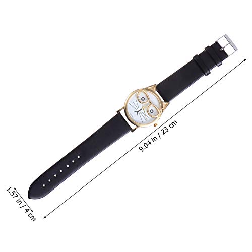 ULTECHNOVO Gato Crianças Assistir Desenho Animado Couro de Metal Impermeável para Crianças Relógio d