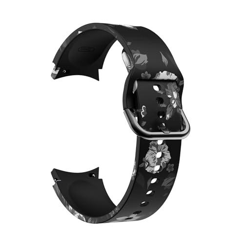 [XGYOMVB] Watch 6 5 4�p�f�G�ȃV���R���X�g���b�v �u���X���b�g �����j���O�X�}�[�g�E�H�b�`�o���h Watch 6 40mm 44mm�p(Grey flower)