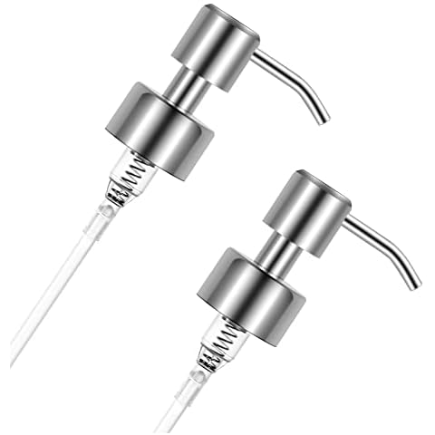 2 Stück Seifenspender Pumpkopf, Edelstahl Pumpkopf Flasche Ersatzpumpkopf Soap Dispenser Pump Cover