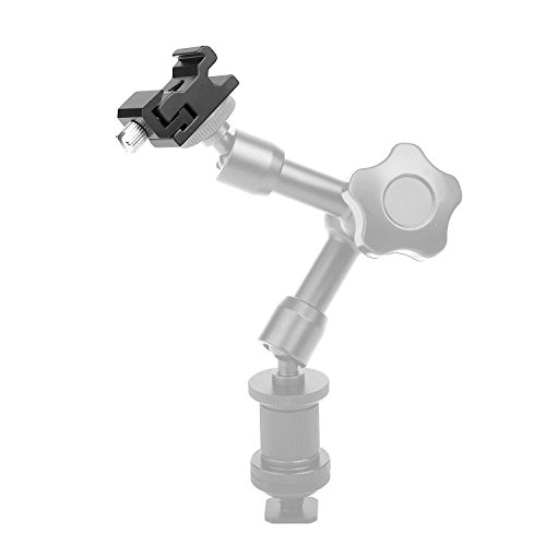 Blitzschuh Adapter mit 1/4’’ Schraubenloch ChromLives 2 Stücke Universal Metall Blitzschuh Einstellbare Metall Blitzschuhhalterung kompatibel mit Nikon Canon DSLR-Kamera