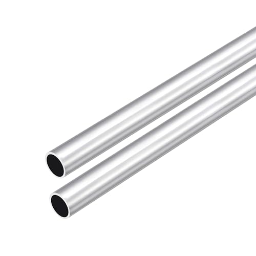 DMiotech 2 Paquete (17mm OD x 15mm ID) Tubo Redondo de Aluminio 6063 de 300mm de Longitud para Construcción de Estructuras Metálicas y Proyectos de Bricolaje
