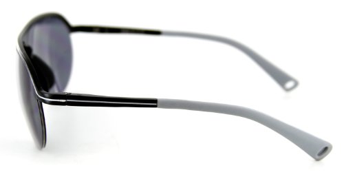 "Bahamaz Mens Womens Bifocal Aluminum Aviator Sunglass Tinted Readers 100% UV (Black/Grey w/Smoke +2.50)3