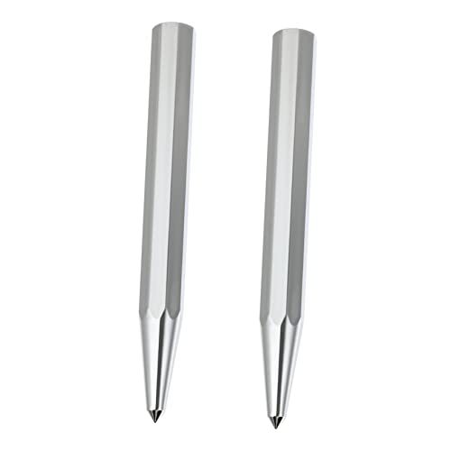 Uonlytech 2pcs High-carbon Steel Center Punch Set for Steel Drilling Non-slip Binder Hole Puncher