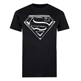 Logo Mania Camiseta Hombre Superman Steel Logo Negro, M
