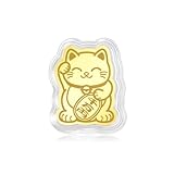 Chow Sang Sang 999.9 24K Solid Gold Chinese Gifting Collection Gold Maneki Neko Lucky Cat Ingot for Women and Men 90877D