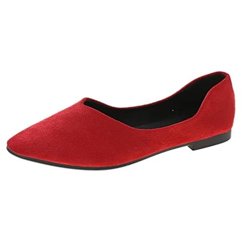 Damen Klassische Ballerinas Einfarbig Loafer Flache Mokassins Bequeme Slip-Ons Cover