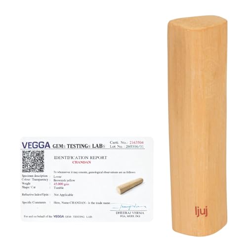 Certified Premium Mysore Sandalwood Stick Pure Original | Lab Tested Chandan Lakdi Original | A Grade | 100% Natural Chandan for Skincare, Face Pack, Tilak & Puja Rituals (100 Grams)