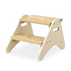 B. toys- Wooden Step Stool, Ivory B. Spaces Madera...