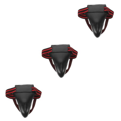 BESPORTBLE 3pcs Taekwondo Crotch Guard Professional Wear-resistant Groin Protector for Boxing Martial Arts