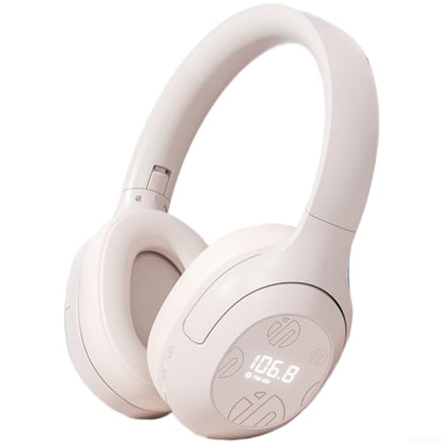 Image of INPHIC H1S Over Ear Headphones Wireless with Built-in for fm Radio - 5.2 Headset Mic Deep Bass Travel Office White(A)