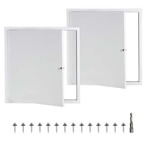Silrubsups Access Door 24x24 Drywall Access Panel 2Pack Thickened 1mm for Drywall, Attic Door, Ceiling with Key (24X24 inch, Traditional, 2, AD24241MM-2)