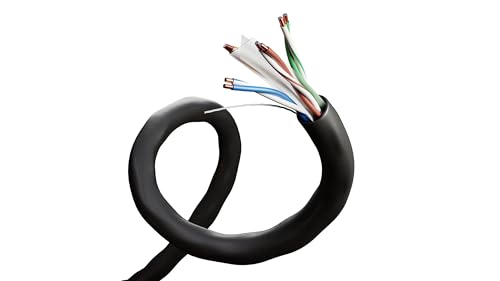 Cable de red CAT5E 1000FT negro miniatura 3