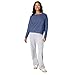 Hanes Women's EcoSmart Crewneck Sweatshirt, Navy Heather, Large